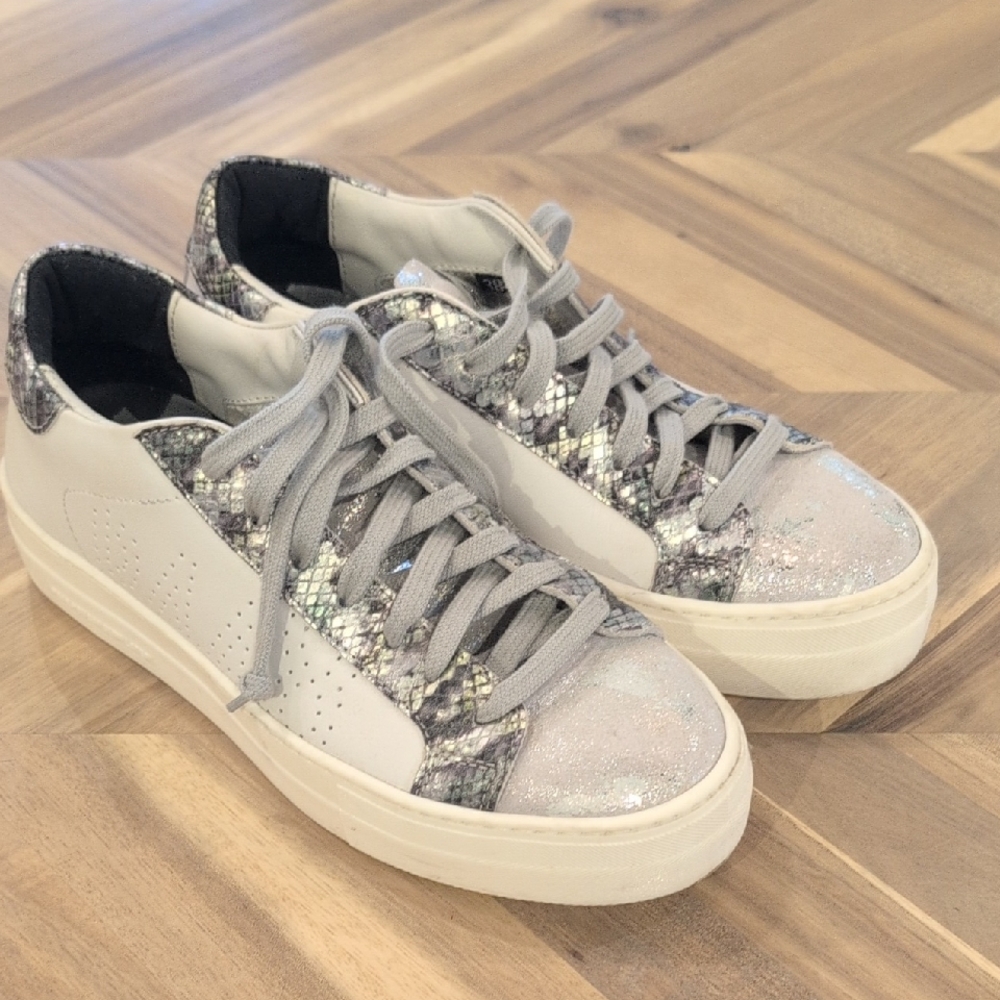 P448 John Sneakers Metallic Python Size 38 8